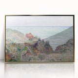 Impressionist Coastal Wall Art - Monet's Cabin by the Sea, Framed Print