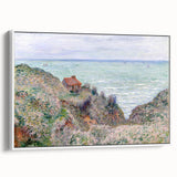 Impressionist Coastal Wall Art - Monet's Cabin by the Sea, Framed Print