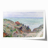 Impressionist Coastal Wall Art - Monet's Cabin by the Sea, Framed Print