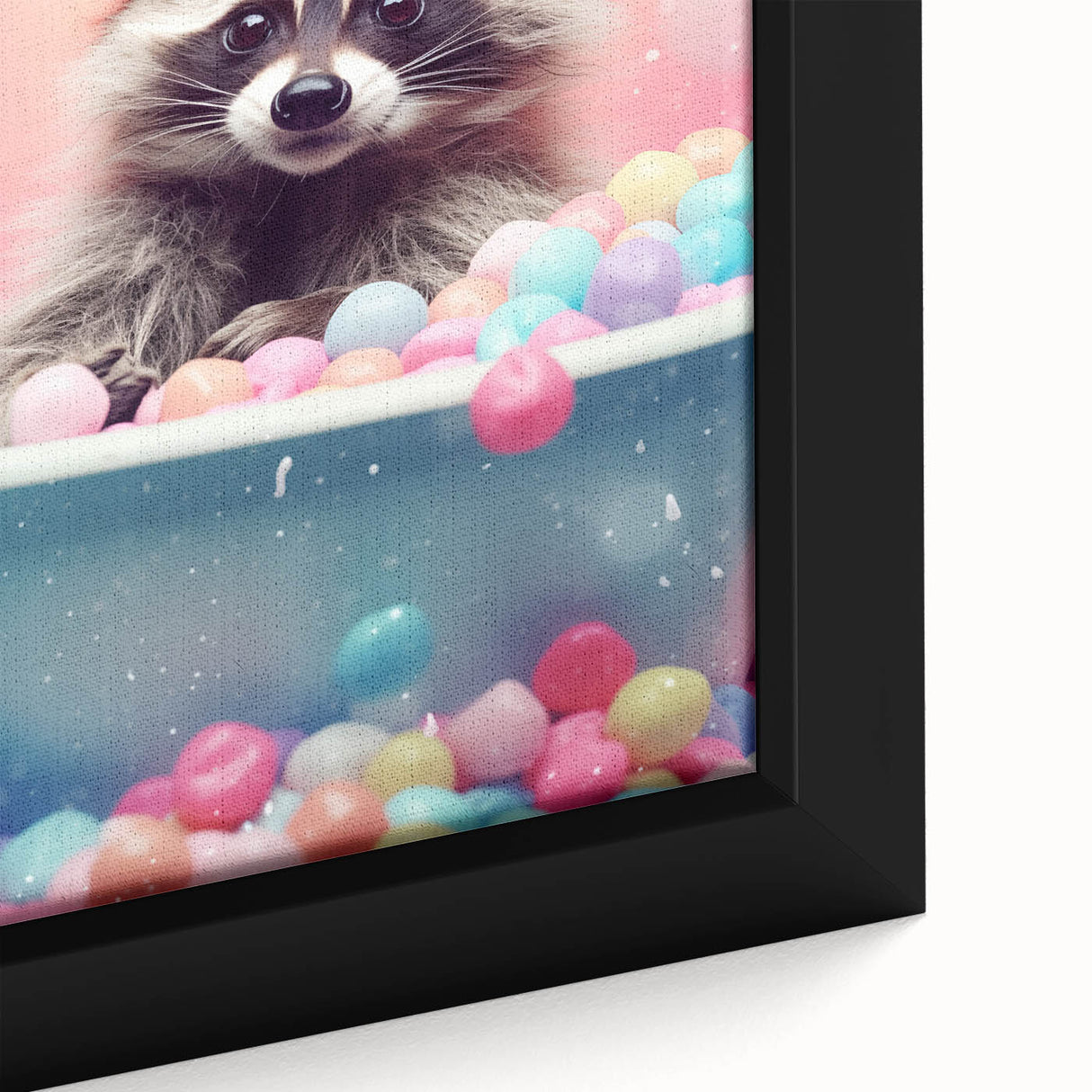Colorful Raccoon Bathroom Wall Art - Fun and Vibrant Bathroom Decor
