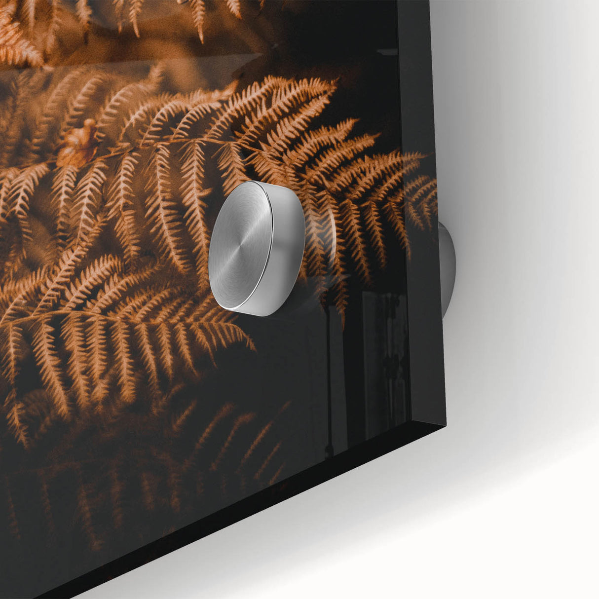 Large abstract wall art featuring autumnal hues on acrylic glass.