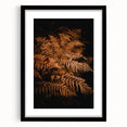 Extra large abstract art print with textured fall colors in a black frame, ideal for living room decor.