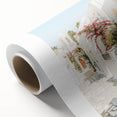 Art Deco poster featuring pastel shades on rolled canvas, ideal for nursery wall art or dining room ambiance.