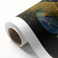 Modern Wall Art - Still Life with Blue Figurines and Bold Contrast