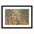 Modern Wall Art - Vibrant Coastal Scene with Houses and Figures