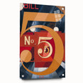 Modern Wall Art - Abstract Gold and Red Geometric Typography Design