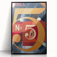 Modern Wall Art - Abstract Gold and Red Geometric Typography Design