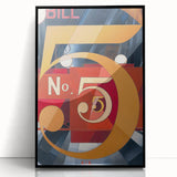 Modern Wall Art - Abstract Gold and Red Geometric Typography Design