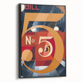 Modern Wall Art - Abstract Gold and Red Geometric Typography Design