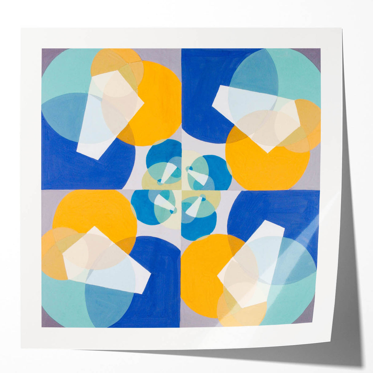 Modern Wall Art - Geometric Abstract Design in Vibrant Circular Layers