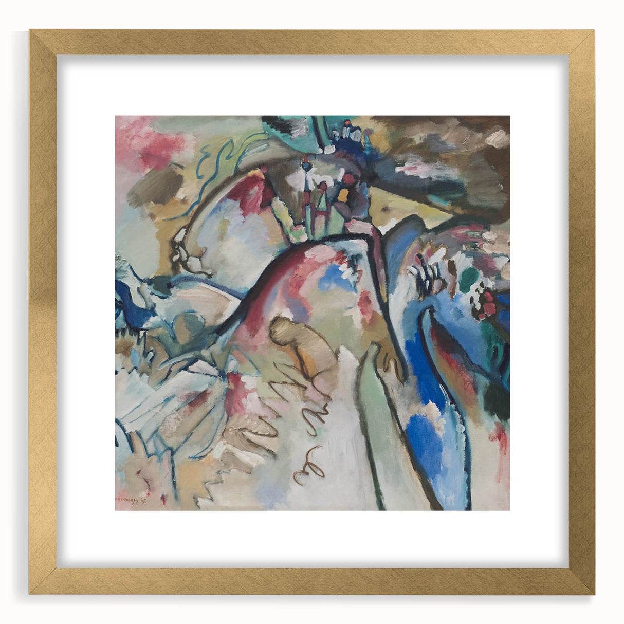 Modern Wall Art - Abstract Expressionist Design with Vibrant Movement