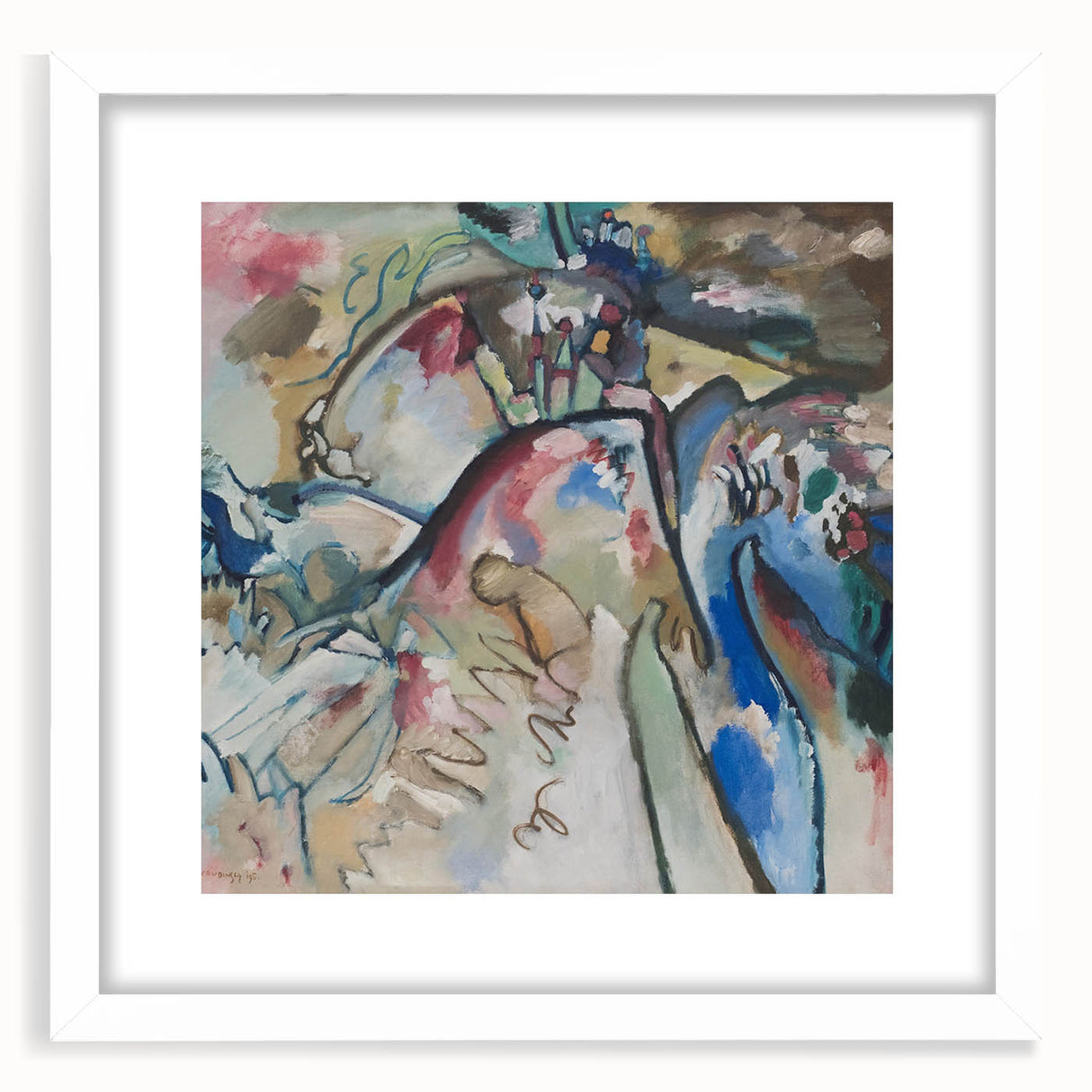Modern Wall Art - Abstract Expressionist Design with Vibrant Movement