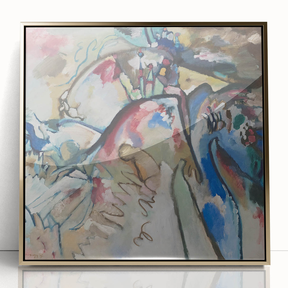 Modern Wall Art - Abstract Expressionist Design with Vibrant Movement