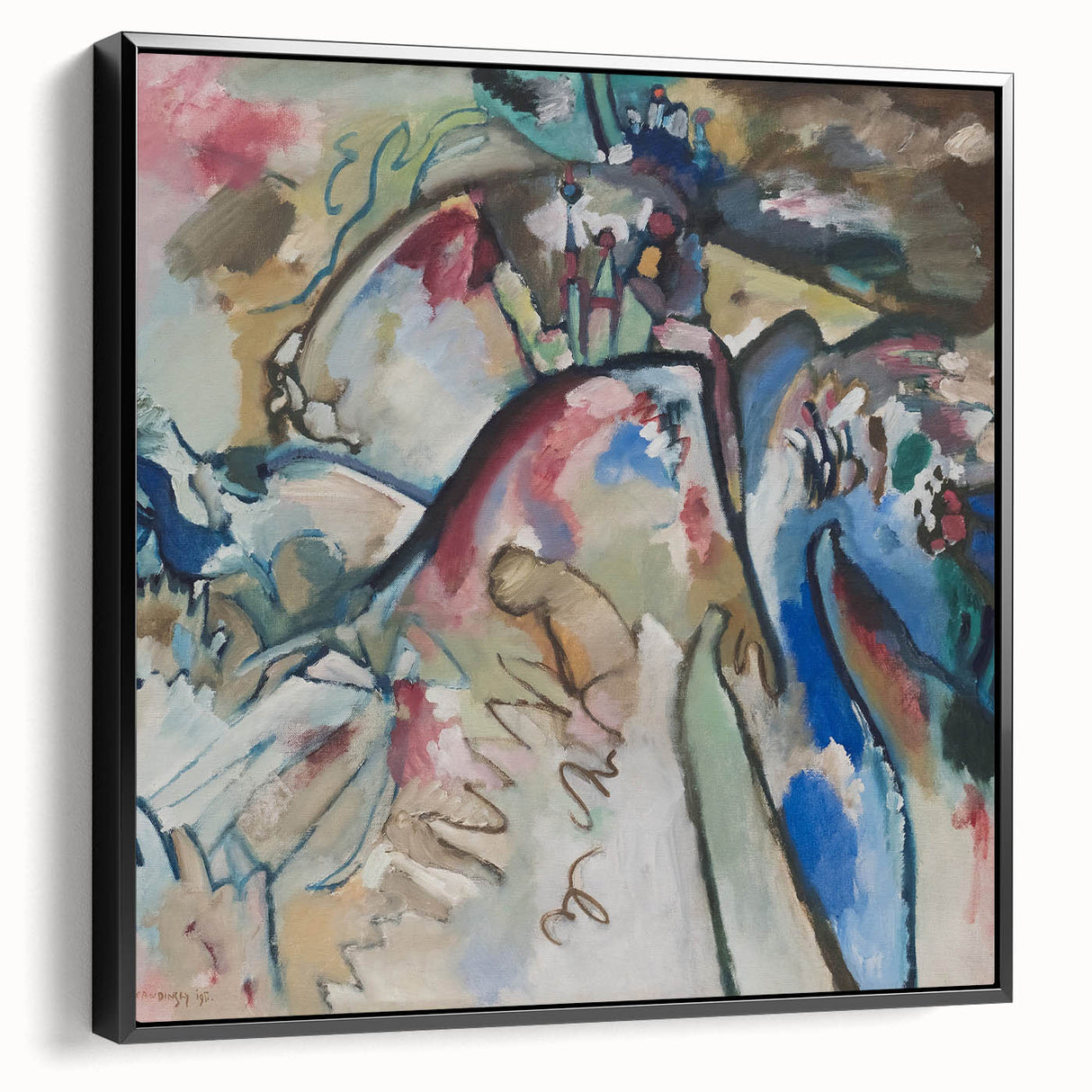 Modern Wall Art - Abstract Expressionist Design with Vibrant Movement