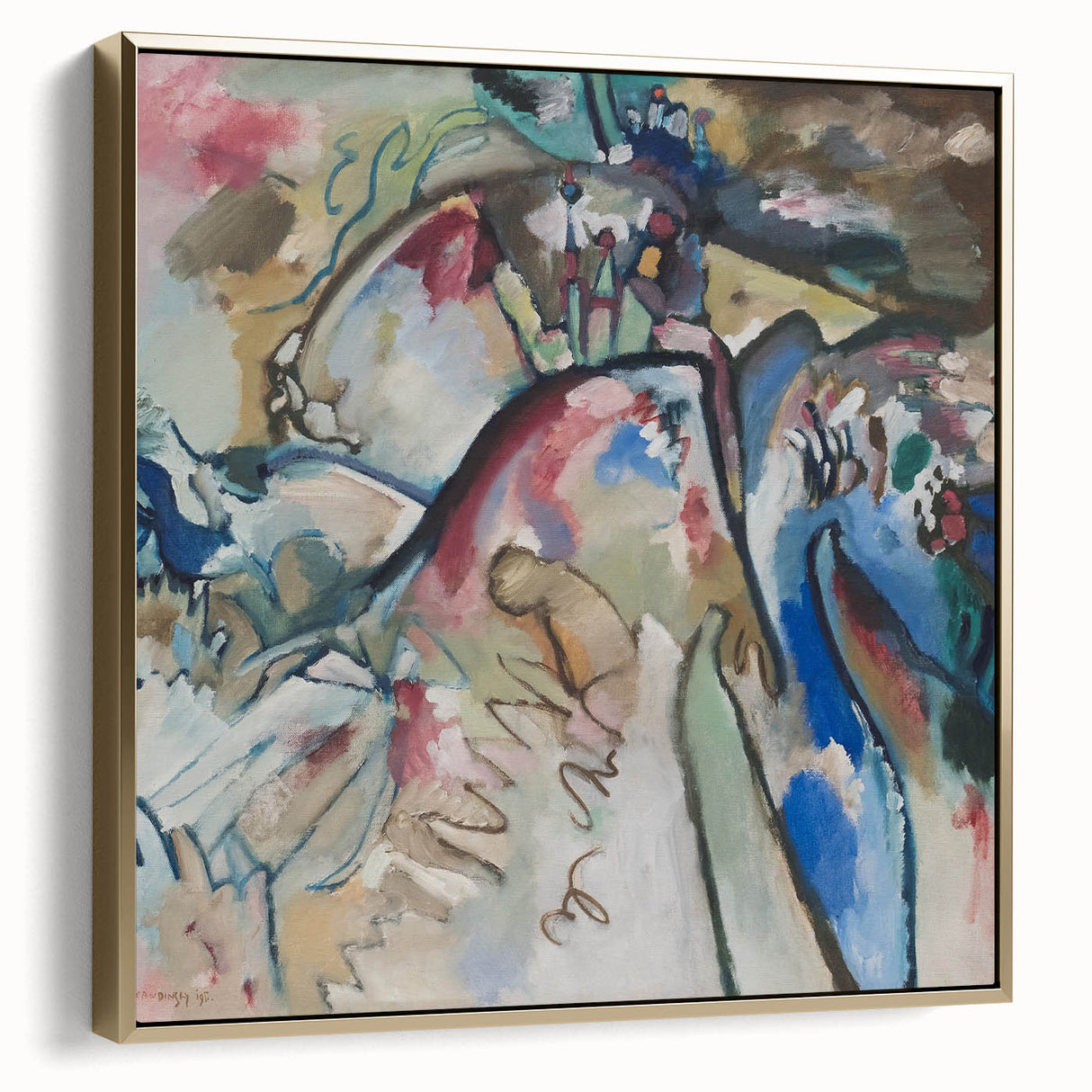 Modern Wall Art - Abstract Expressionist Design with Vibrant Movement