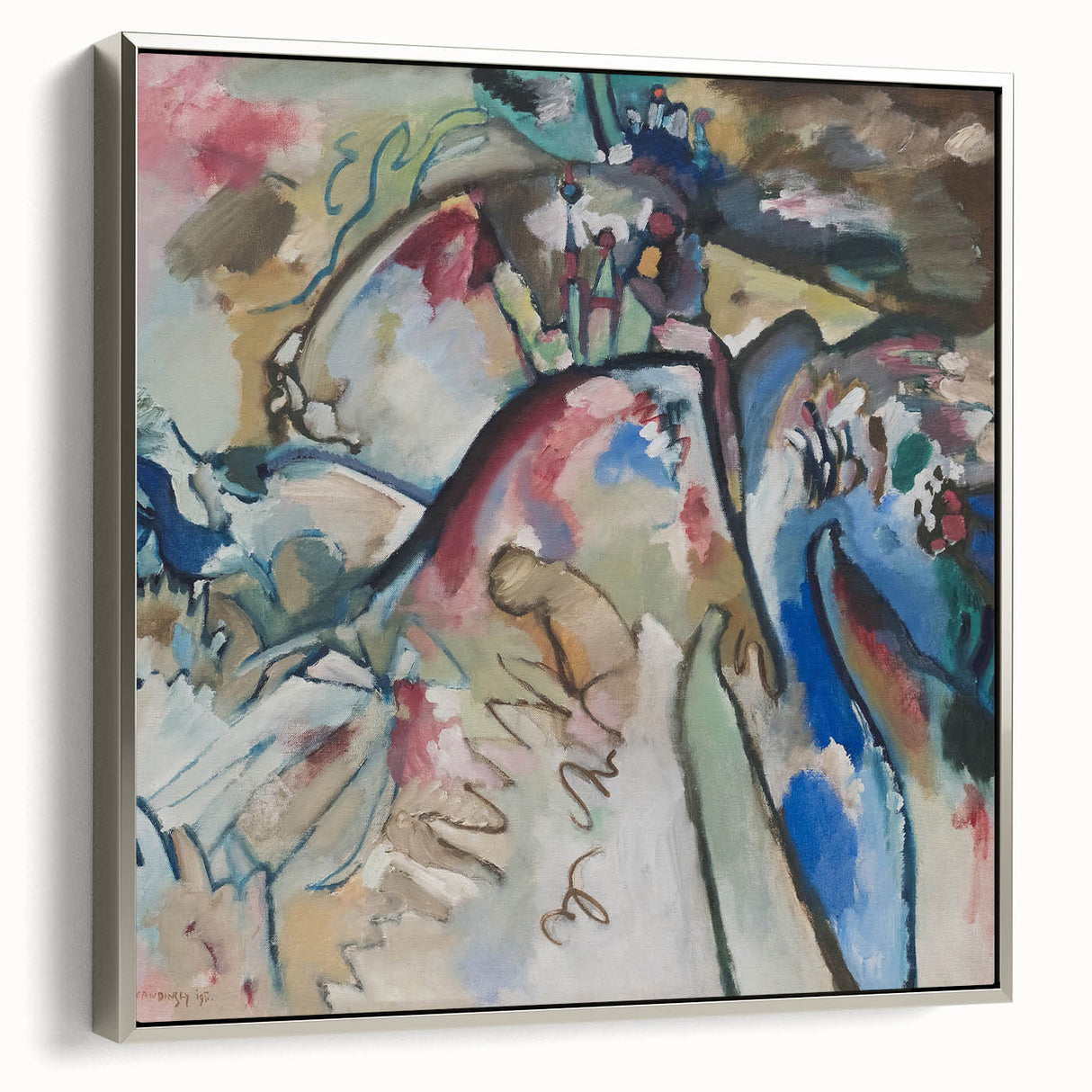 Modern Wall Art - Abstract Expressionist Design with Vibrant Movement