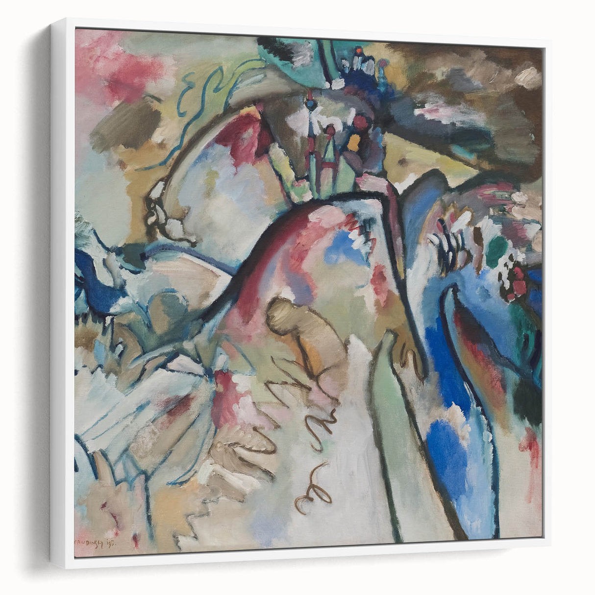 Modern Wall Art - Abstract Expressionist Design with Vibrant Movement