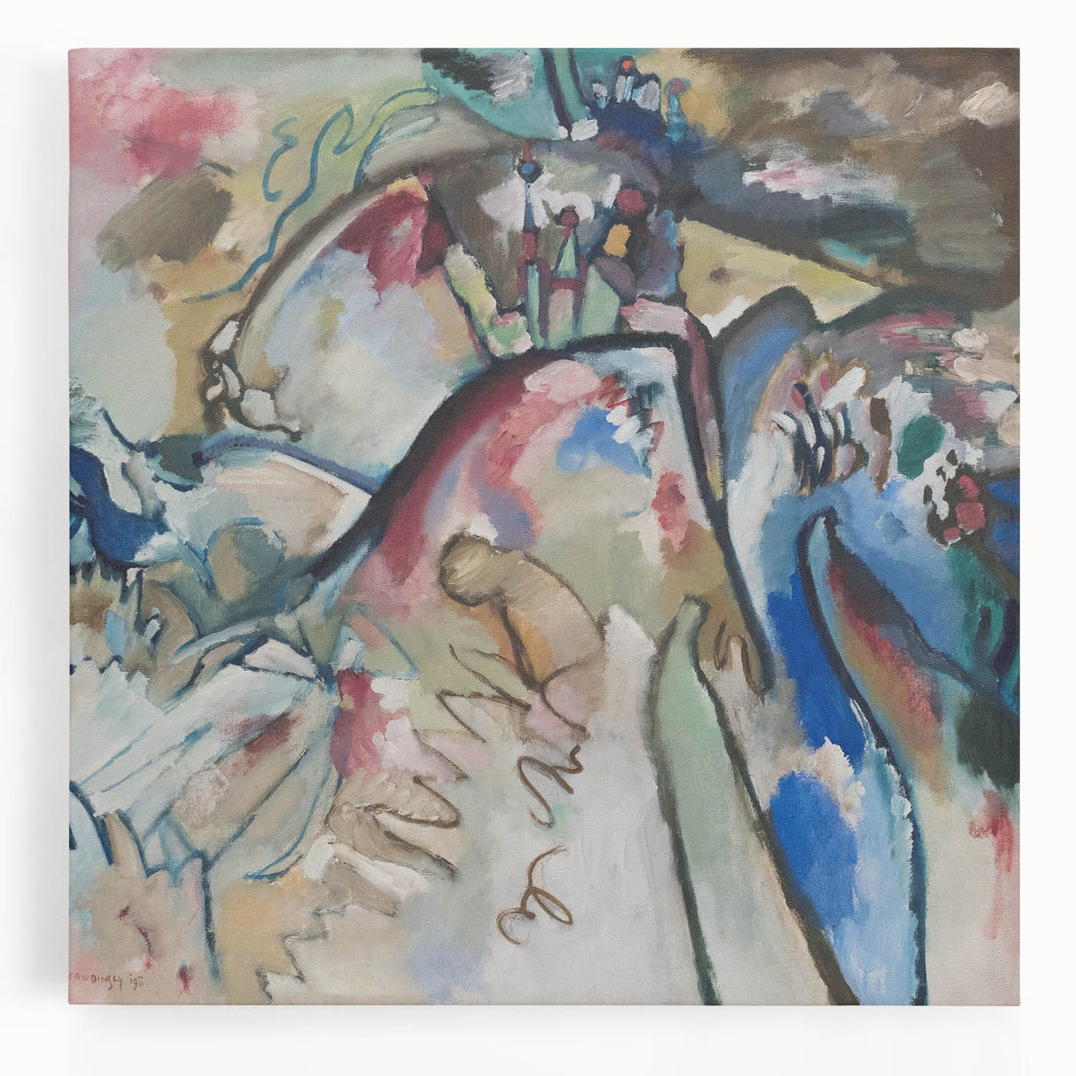 Modern Wall Art - Abstract Expressionist Design with Vibrant Movement
