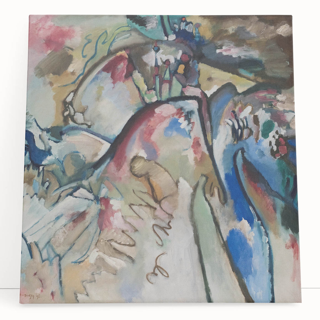 Modern Wall Art - Abstract Expressionist Design with Vibrant Movement
