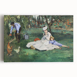 Impressionist Wall Art: The Monet Family in Their Garden by Édouard Manet
