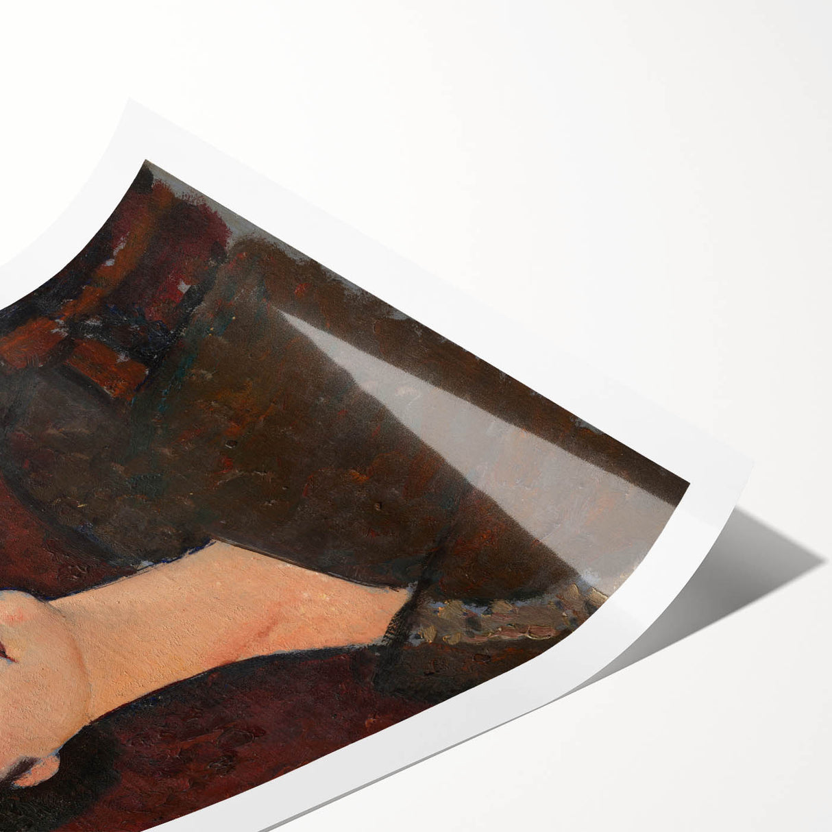 Modern Wall Art - Elegant Abstract Portrait of a Woman with Bangs