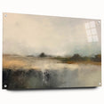 Abstract landscape wall art displayed in acrylic glass, showcasing vibrant colors and intricate details, set against a minimalist background for modern decor.