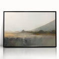 Framed abstract landscape wall art with a black frame and acrylic finish, showcasing vibrant colors and fluid shapes, ideal for modern home decor. Perfect for adding a contemporary touch to living spaces or offices.