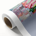 Art deco poster featuring minimalist food and drink illustrations on rolled canvas, suitable for dining room wall art.