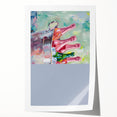Extra large rolled print of vibrant floral art, ideal for dining room or bathroom decor.