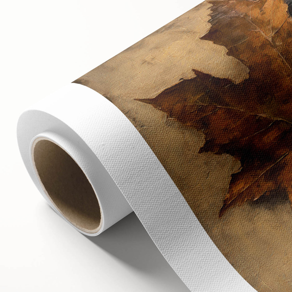 Halloween Canvas Art - Rustic Autumn Leaf Painting for Seasonal Decor