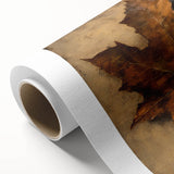 Halloween Canvas Art - Rustic Autumn Leaf Painting for Seasonal Decor