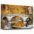 Acrylic landscape bridge model showcasing a side view with visible pins, featuring a sleek glass finish and intricate detailing, ideal for modern decor.