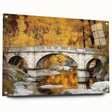 Acrylic landscape bridge model showcasing a side view with visible pins, featuring a sleek glass finish and intricate detailing, ideal for modern decor.
