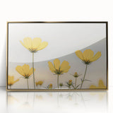 Large art print of close-up floral imagery in vibrant colors on a framed acrylic, ideal for modern nursery wall decor.