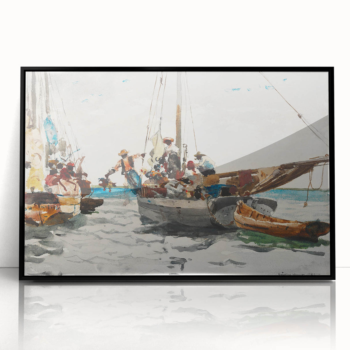 Vibrant Realism Market Scene | Nassau Market by Winslow Homer Print