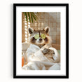 Relaxing Raccoon Bathroom Wall Art - Modern Spa-Inspired Decor