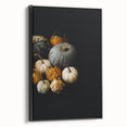 Black and white vintage poster art of a fall landscape on framed canvas, suitable for bedroom wall decor.