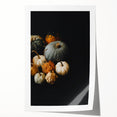 Extra large rolled canvas print featuring a floral design in warm autumn hues, ideal for art wall dining room.