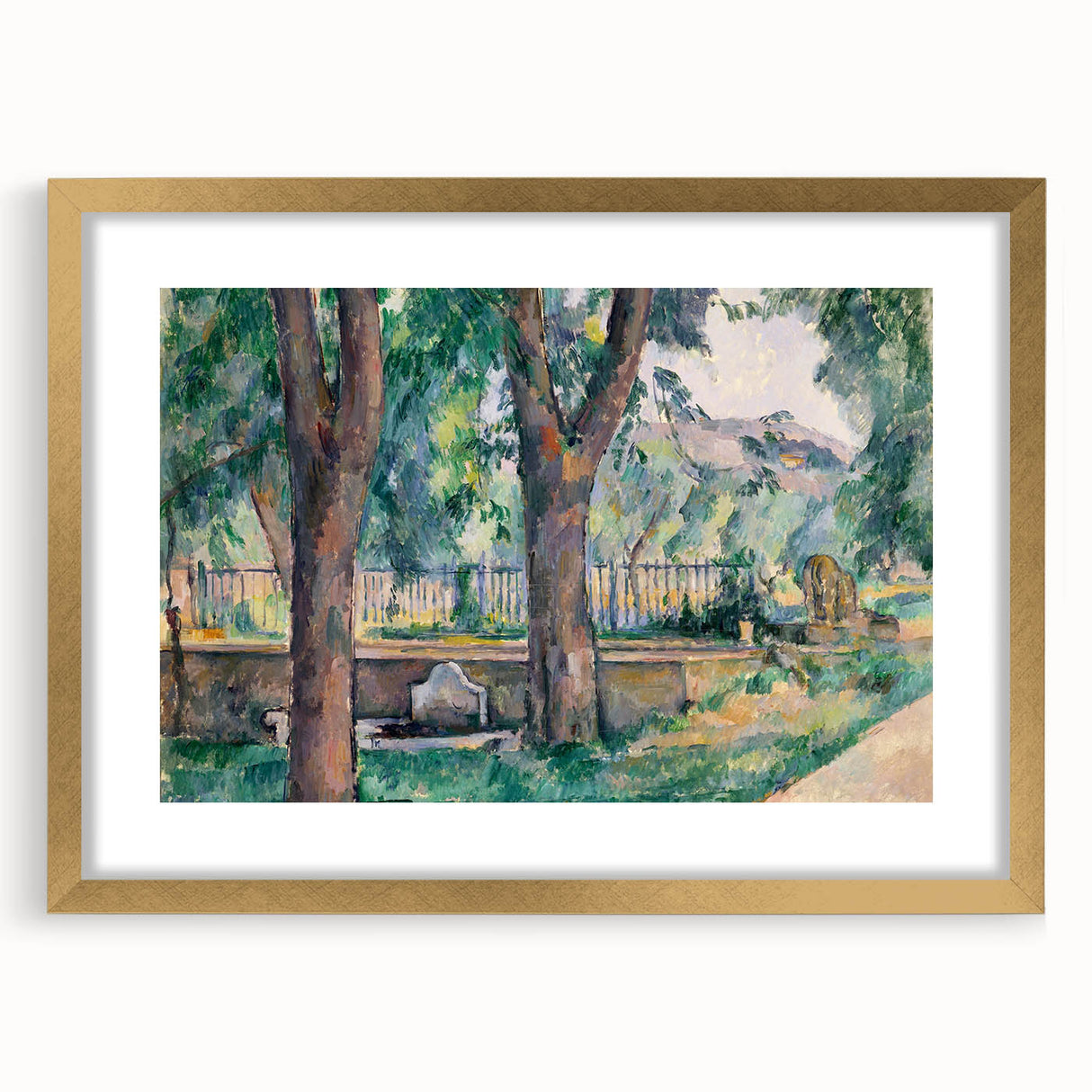 Impressionist Landscape Art - The Pool at Jas de Bouffan by Cézanne