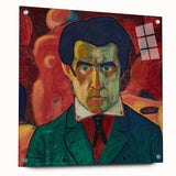 Modern Wall Art - Abstract Self-Portrait in Bold Colors