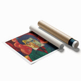 Modern Wall Art - Abstract Self-Portrait in Bold Colors