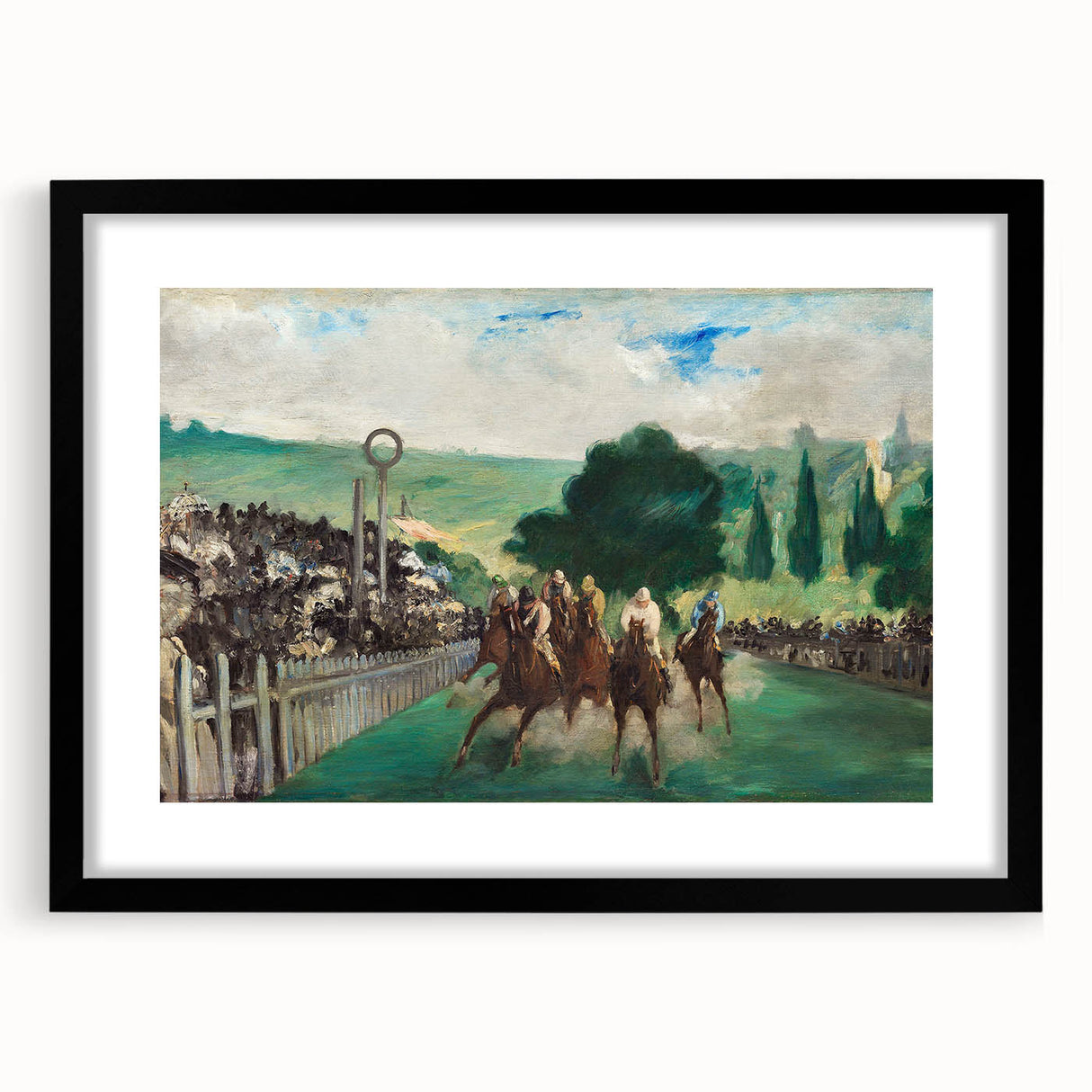 Impressionist Painting - The Races at Longchamp by Édouard Manet