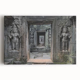 Stretched canvas artwork depicting a vibrant landscape with a majestic castle, featuring rich colors and intricate details, perfect for home decor enthusiasts.