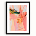 Extra large abstract art print featuring vibrant, colorful textures on a black framed canvas, ideal for living room decor.