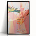 Large abstract wall art featuring mid-century modernist design in black and white tones on a framed acrylic.