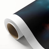 Vibrant rolled canvas showcasing a serene countryside landscape with lush green fields and distant mountains, ideal for enhancing home decor.