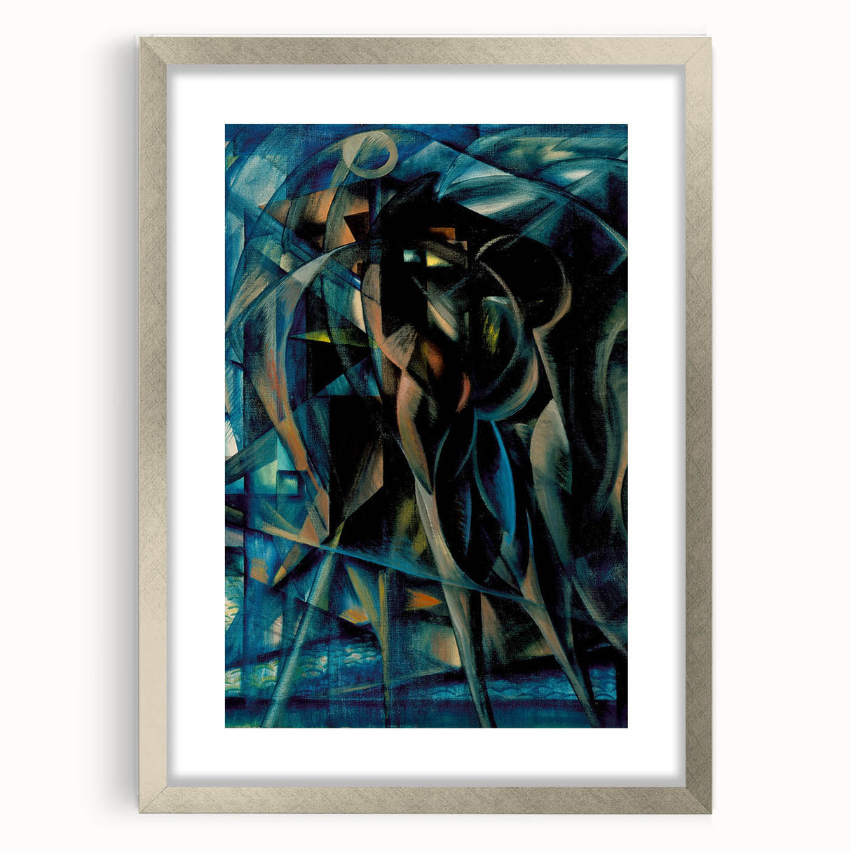 Modern Wall Art Print - Abstract Figures in Blue by Berlin - Bold Decor