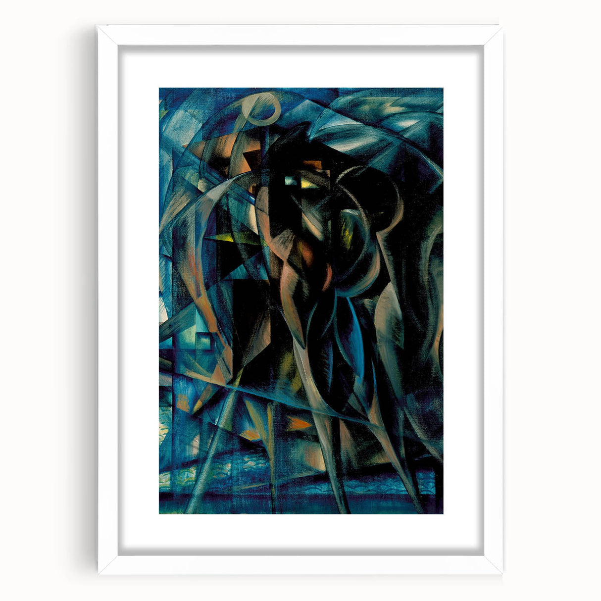 Modern Wall Art Print - Abstract Figures in Blue by Berlin - Bold Decor