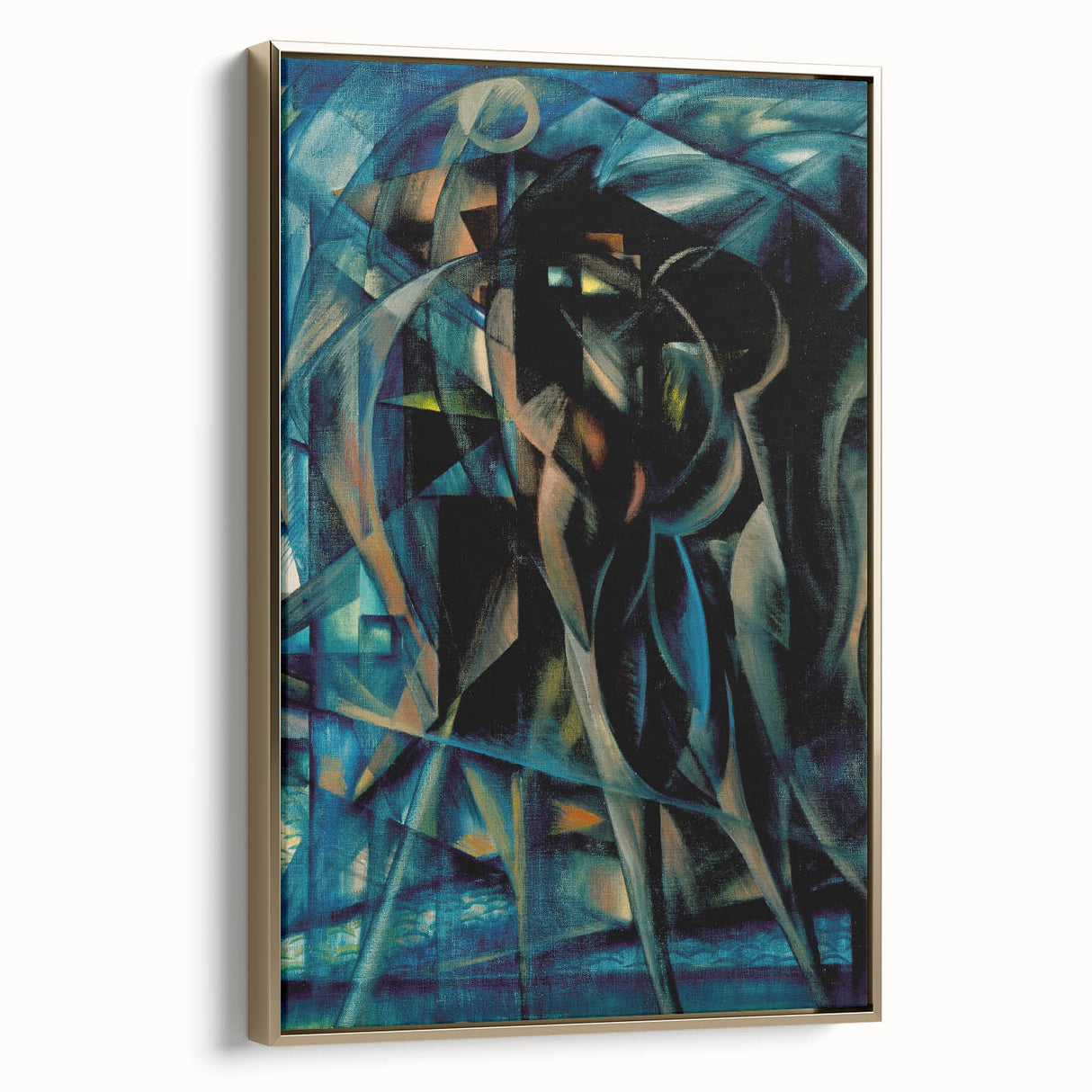 Modern Wall Art Print - Abstract Figures in Blue by Berlin - Bold Decor