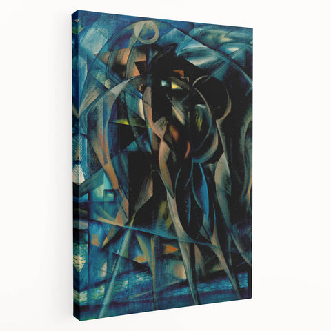 Modern Wall Art Print - Abstract Figures in Blue by Berlin - Bold Decor